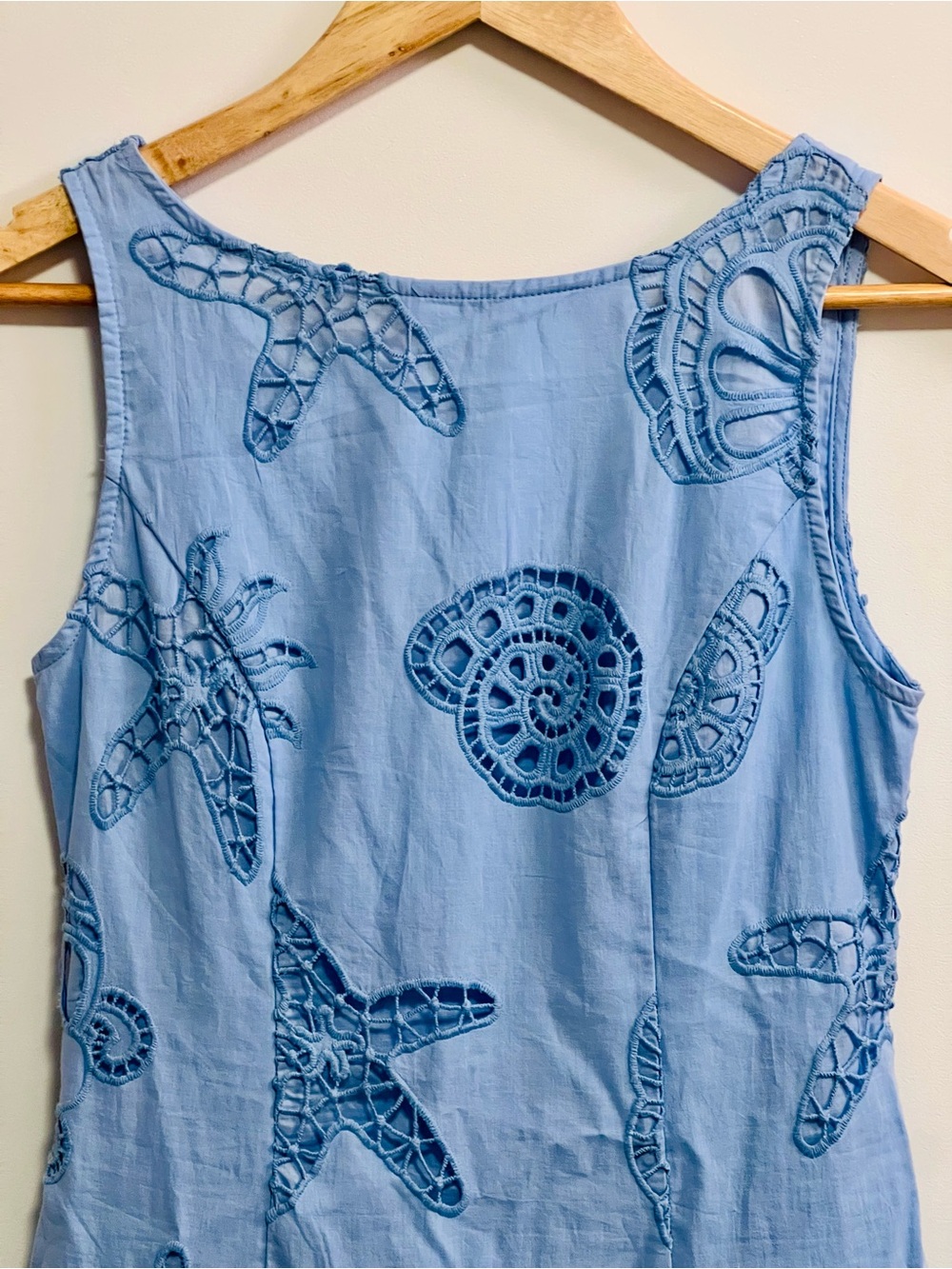 Caroline Constas Light Blue Sleeveless Eyelet Drop-Waist embroidered Mini 2 NWT - Picture 9 of 9